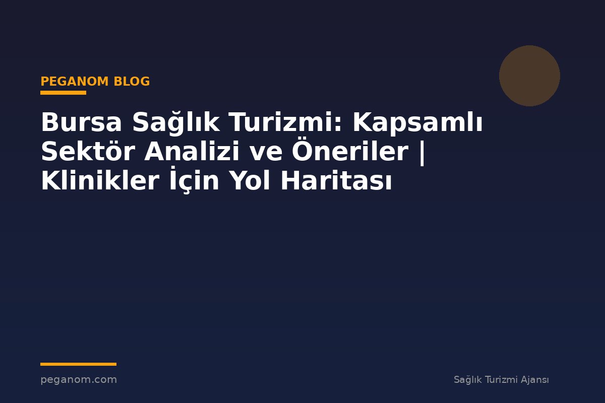 Bursa Sağlık Turizmi: Kapsamlı Sektör Analizi ve Öneriler | Klinikler İçin Yol Haritası