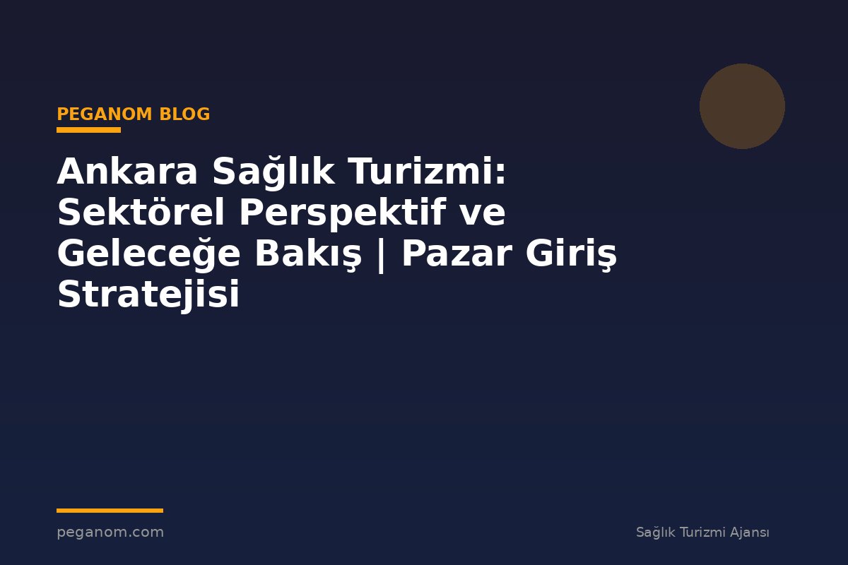 Ankara Sağlık Turizmi: Sektörel Perspektif ve Geleceğe Bakış | Pazar Giriş Stratejisi