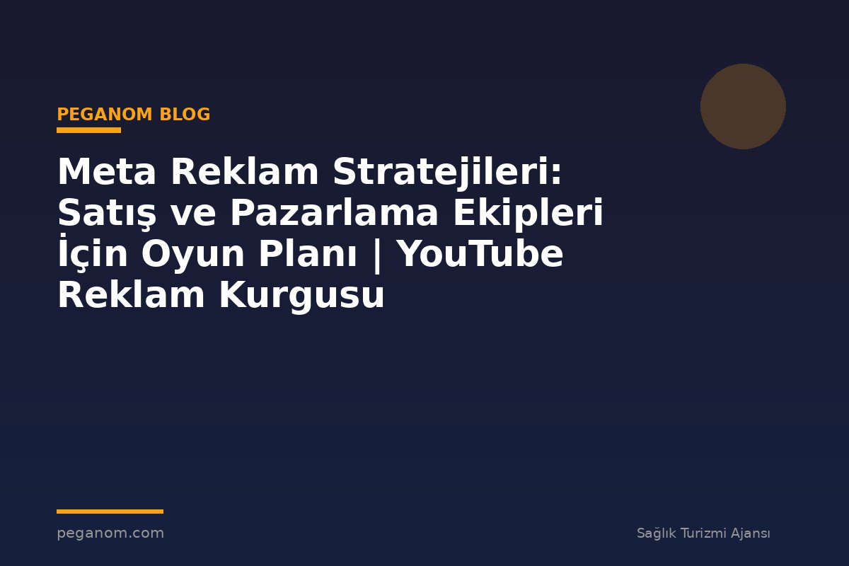 Meta Reklam Stratejileri: Satış ve Pazarlama Ekipleri İçin Oyun Planı | YouTube Reklam Kurgusu