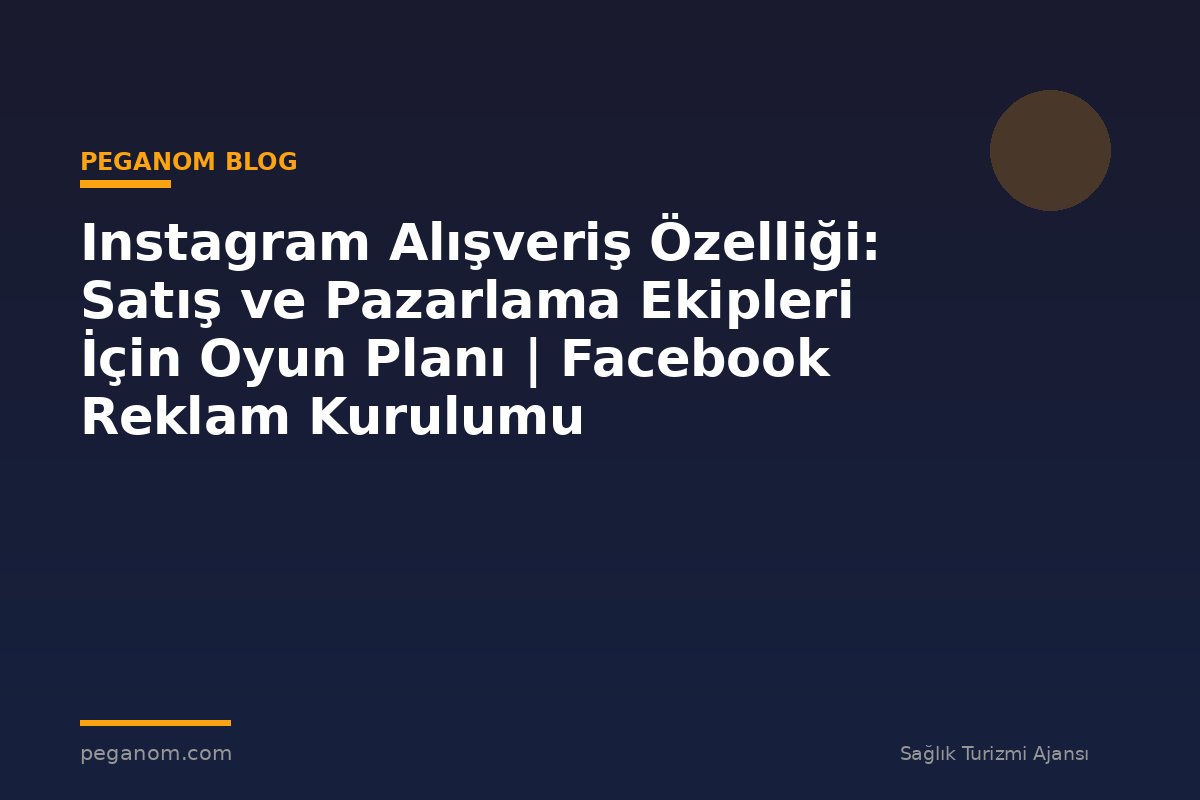 Instagram Alışveriş Özelliği: Satış ve Pazarlama Ekipleri İçin Oyun Planı | Facebook Reklam Kurulumu