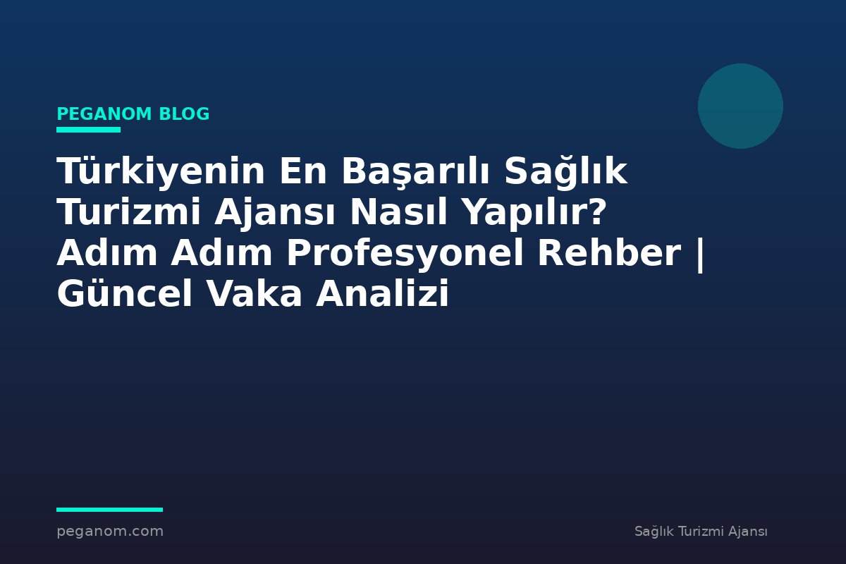 Türkiyenin En Başarılı Sağlık Turizmi Ajansı Nasıl Yapılır? Adım Adım Profesyonel Rehber | Güncel Vaka Analizi