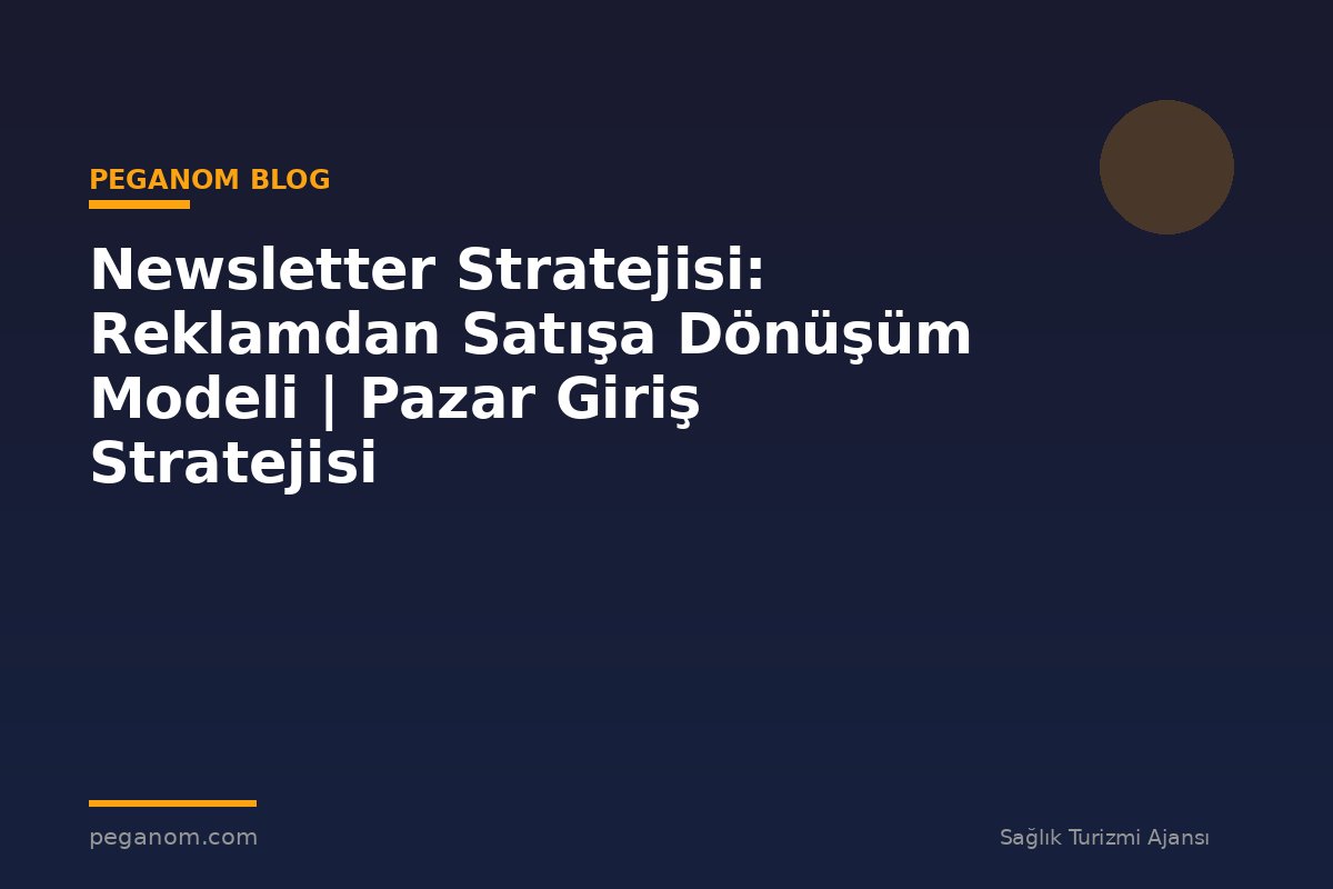 Newsletter Stratejisi: Reklamdan Satışa Dönüşüm Modeli | Pazar Giriş Stratejisi