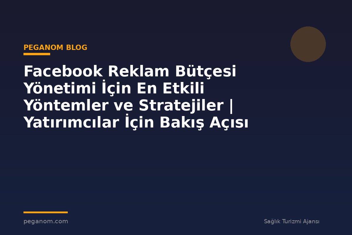 Facebook Reklam Bütçesi Yönetimi İçin En Etkili Yöntemler ve Stratejiler | Yatırımcılar İçin Bakış Açısı