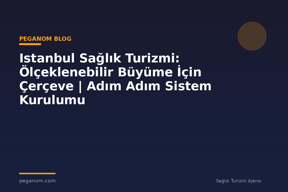 Istanbul Sağlık Turizmi: Ölçeklenebilir Büyüme İçin Çerçeve | Adım Adım Sistem Kurulumu