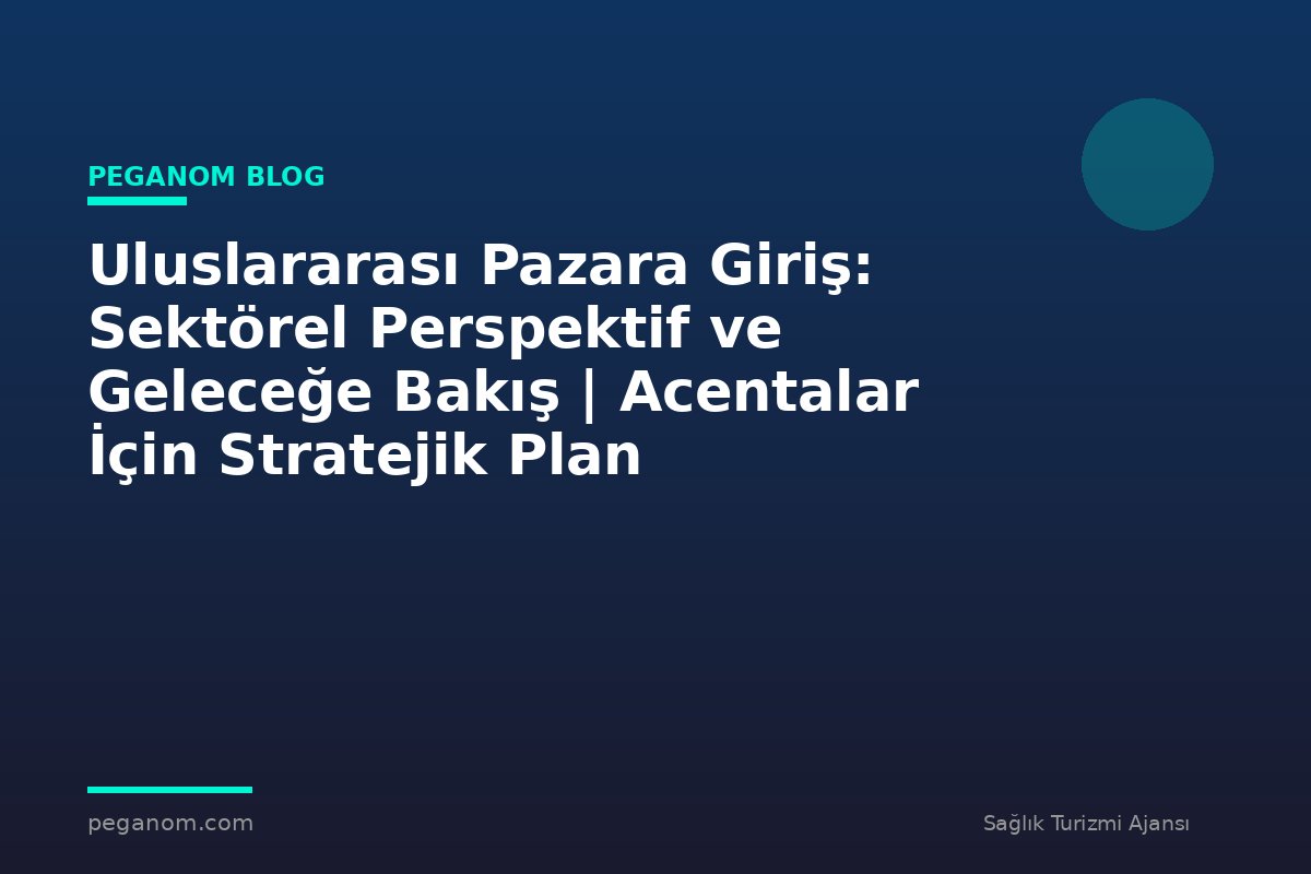 Uluslararası Pazara Giriş: Sektörel Perspektif ve Geleceğe Bakış | Acentalar İçin Stratejik Plan