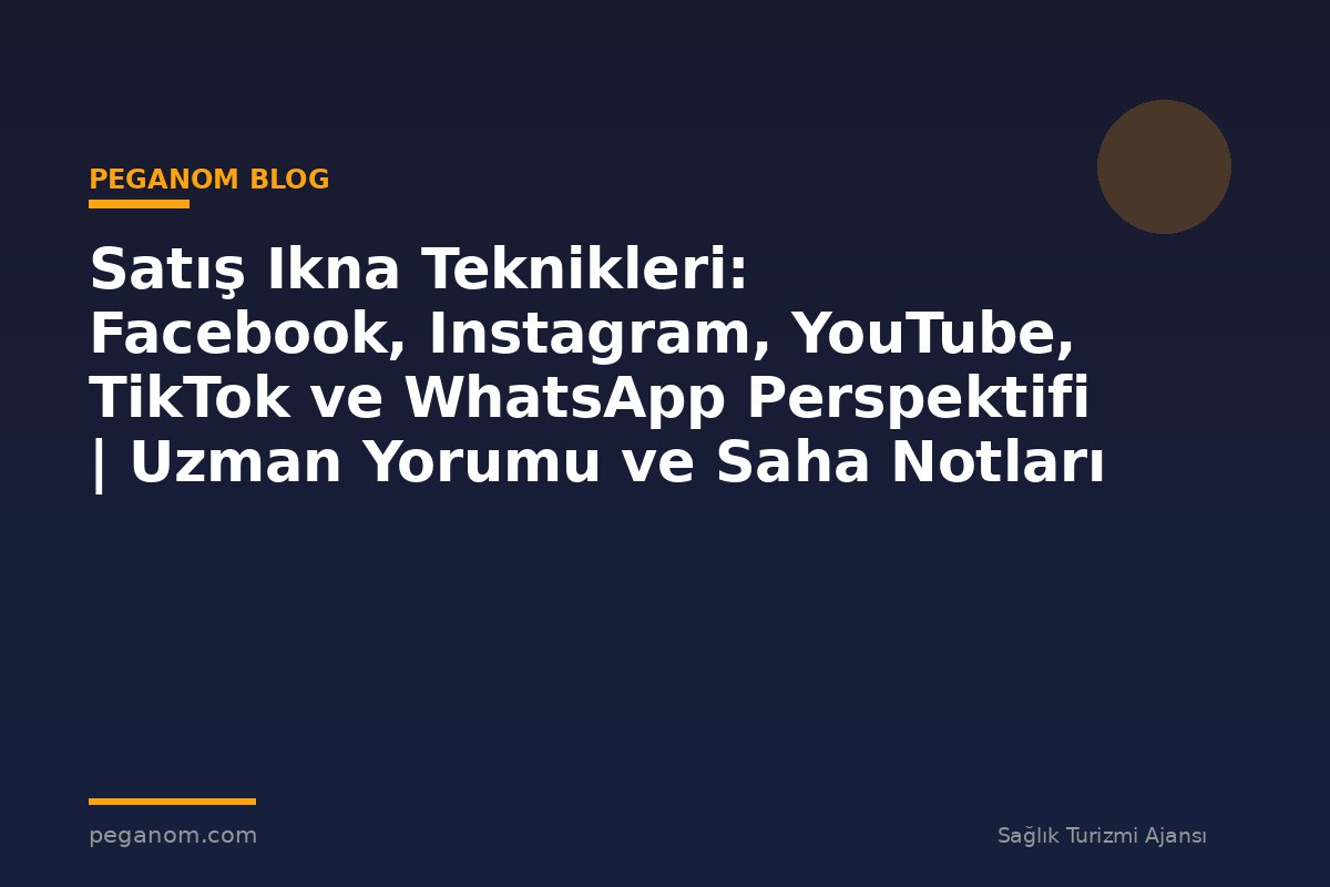 Satış Ikna Teknikleri: Facebook, Instagram, YouTube, TikTok ve WhatsApp Perspektifi | Uzman Yorumu ve Saha Notları