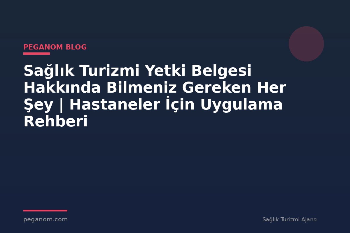 Sağlık Turizmi Yetki Belgesi Hakkında Bilmeniz Gereken Her Şey | Hastaneler İçin Uygulama Rehberi
