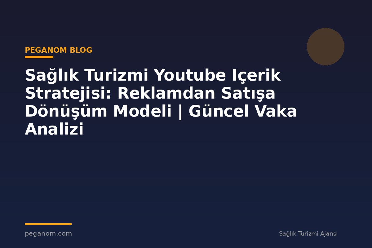 Sağlık Turizmi Youtube Içerik Stratejisi: Reklamdan Satışa Dönüşüm Modeli | Güncel Vaka Analizi