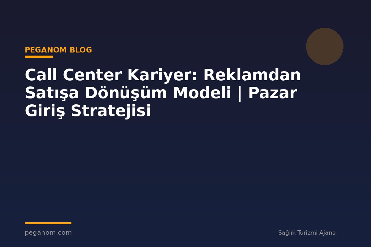 Call Center Kariyer: Reklamdan Satışa Dönüşüm Modeli | Pazar Giriş Stratejisi