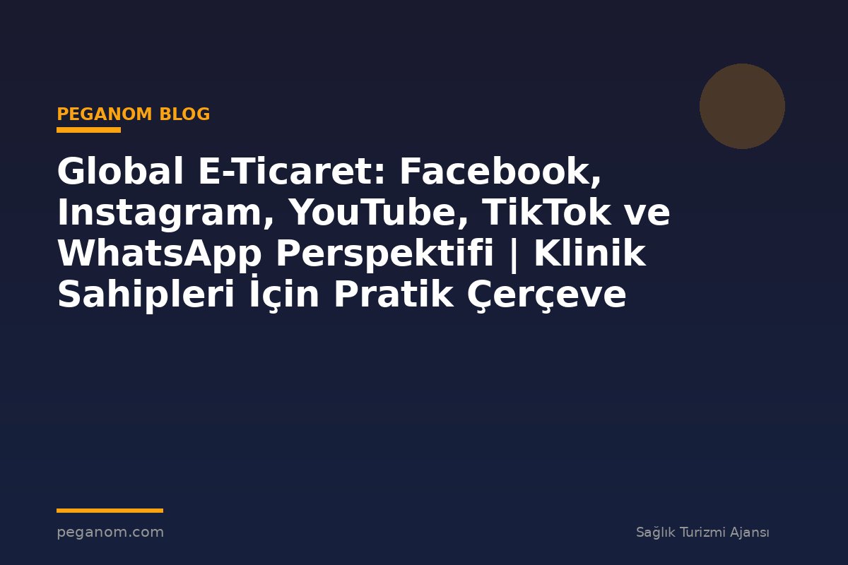 Global E-Ticaret: Facebook, Instagram, YouTube, TikTok ve WhatsApp Perspektifi | Klinik Sahipleri İçin Pratik Çerçeve