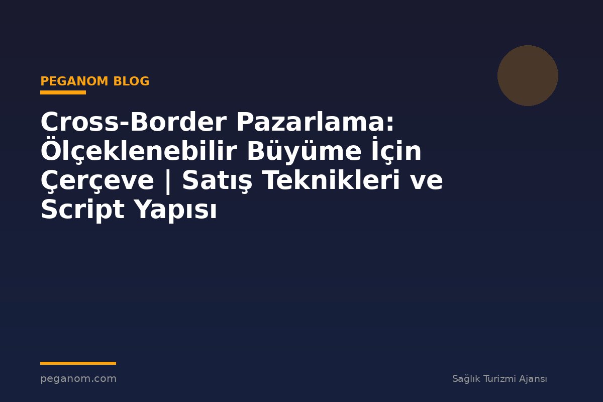 Cross-Border Pazarlama: Ölçeklenebilir Büyüme İçin Çerçeve | Satış Teknikleri ve Script Yapısı