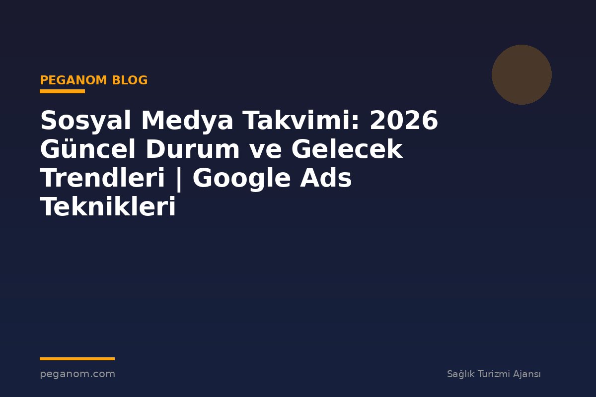 Sosyal Medya Takvimi: 2026 Güncel Durum ve Gelecek Trendleri | Google Ads Teknikleri