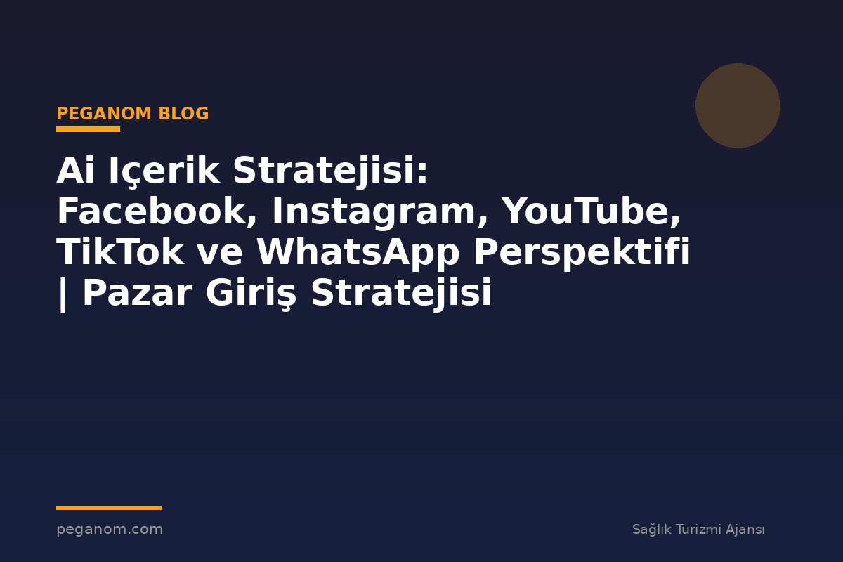 Ai Içerik Stratejisi: Facebook, Instagram, YouTube, TikTok ve WhatsApp Perspektifi | Pazar Giriş Stratejisi