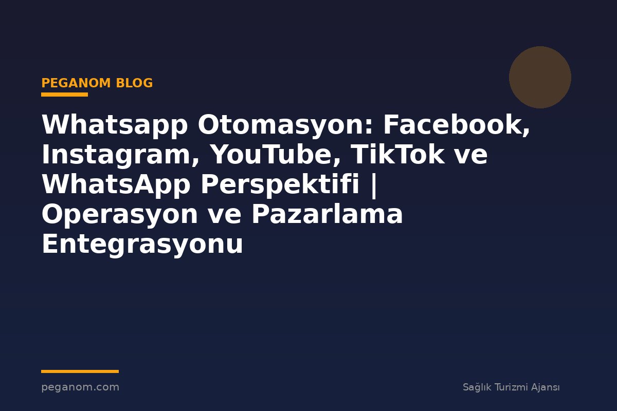 Whatsapp Otomasyon: Facebook, Instagram, YouTube, TikTok ve WhatsApp Perspektifi | Operasyon ve Pazarlama Entegrasyonu