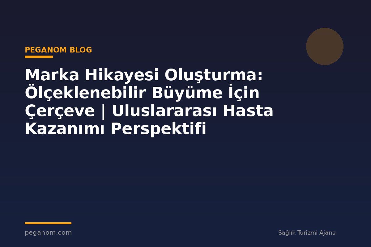 Marka Hikayesi Oluşturma: Ölçeklenebilir Büyüme İçin Çerçeve | Uluslararası Hasta Kazanımı Perspektifi