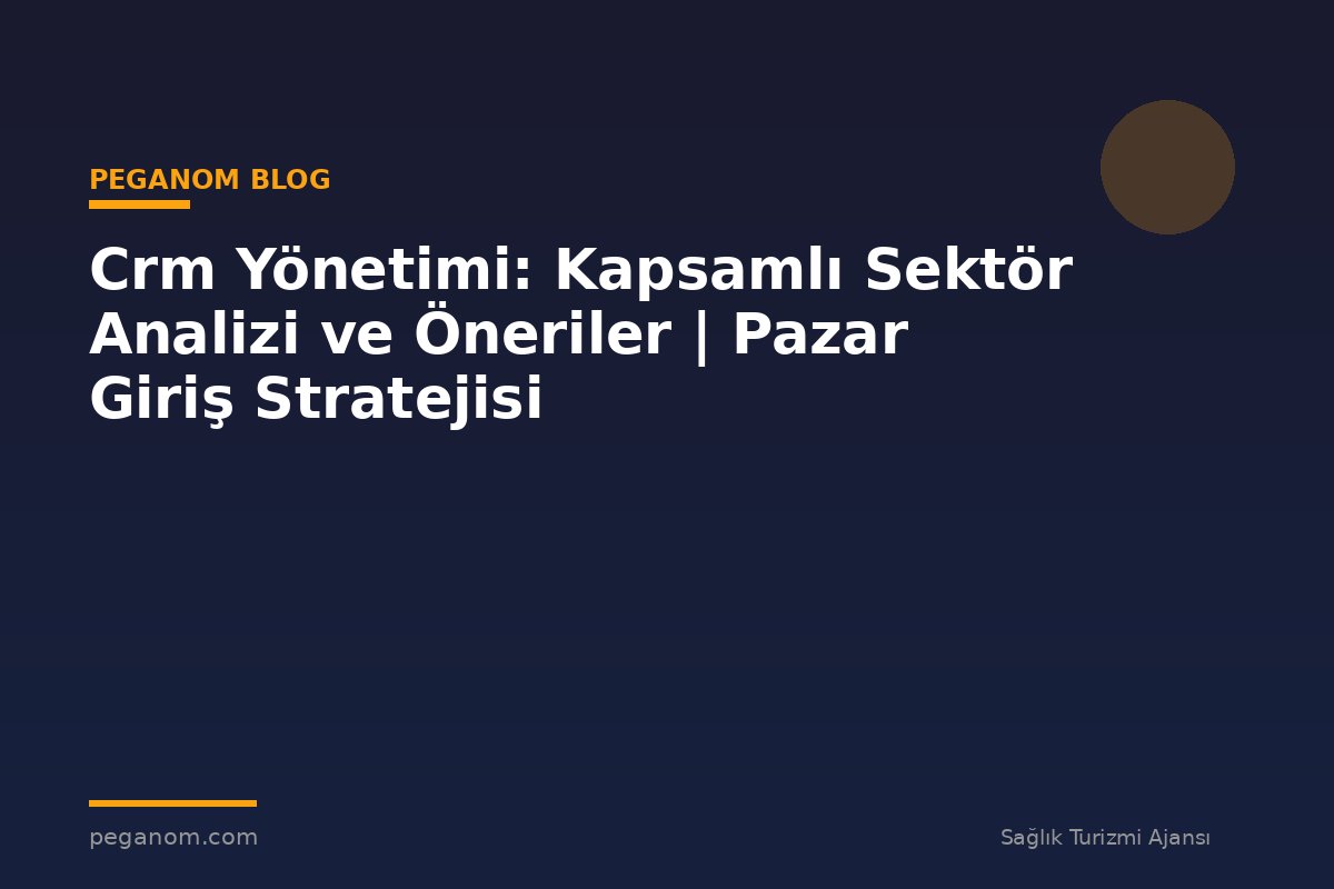 Crm Yönetimi: Kapsamlı Sektör Analizi ve Öneriler | Pazar Giriş Stratejisi