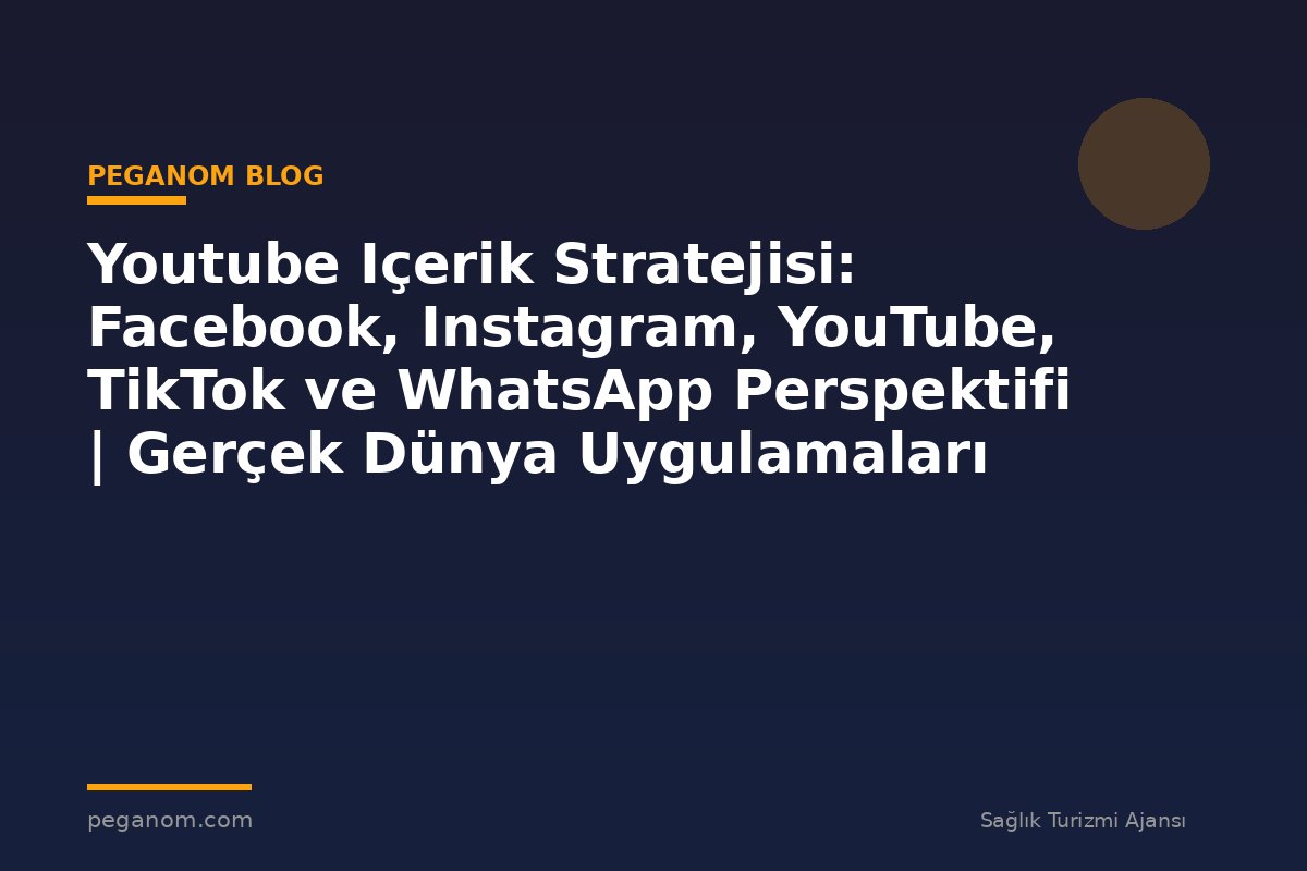 Youtube Içerik Stratejisi: Facebook, Instagram, YouTube, TikTok ve WhatsApp Perspektifi | Gerçek Dünya Uygulamaları