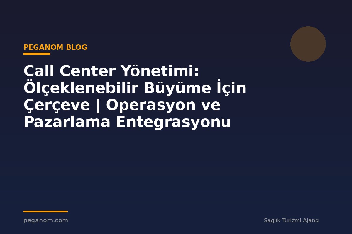 Call Center Yönetimi: Ölçeklenebilir Büyüme İçin Çerçeve | Operasyon ve Pazarlama Entegrasyonu