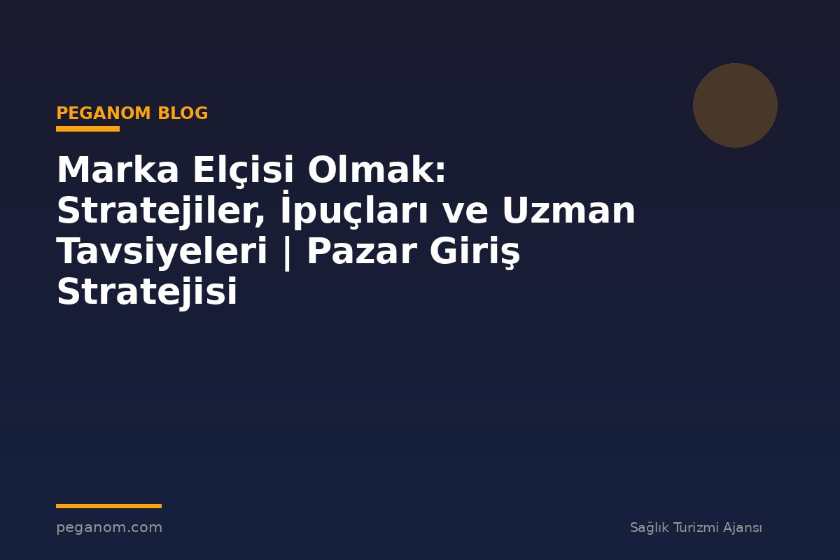 Marka Elçisi Olmak: Stratejiler, İpuçları ve Uzman Tavsiyeleri | Pazar Giriş Stratejisi