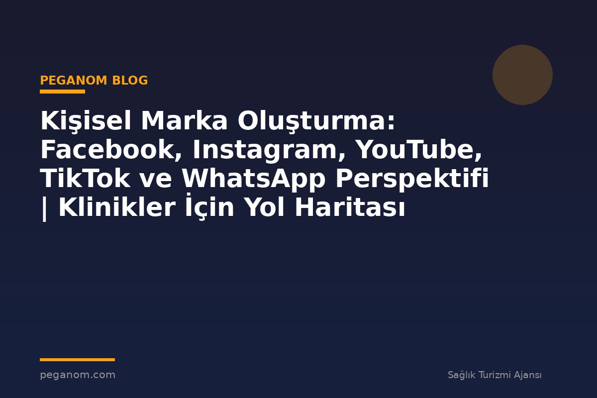 Kişisel Marka Oluşturma: Facebook, Instagram, YouTube, TikTok ve WhatsApp Perspektifi | Klinikler İçin Yol Haritası