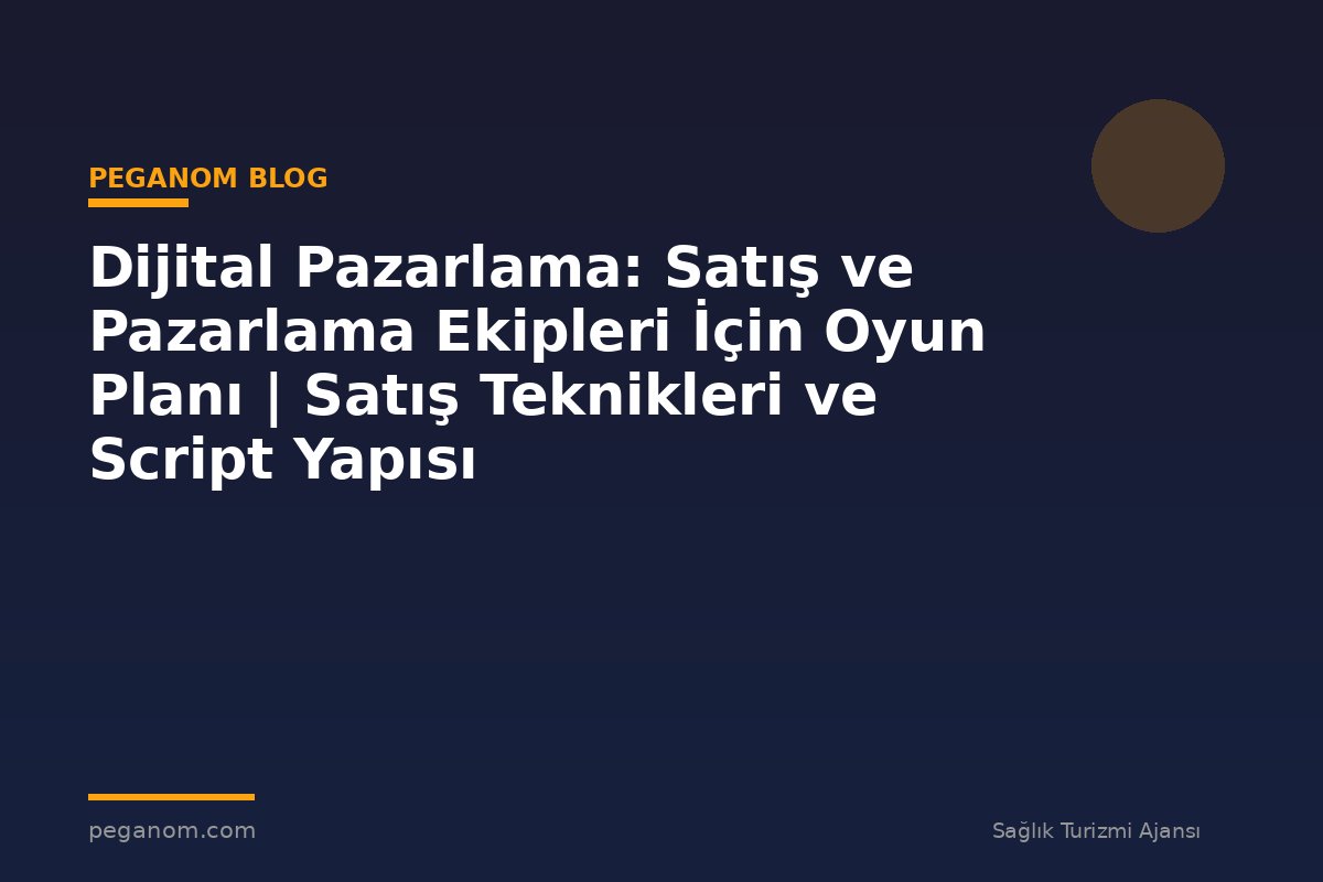 Dijital Pazarlama: Satış ve Pazarlama Ekipleri İçin Oyun Planı | Satış Teknikleri ve Script Yapısı