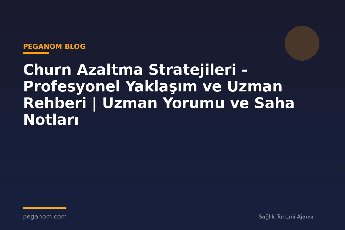 Churn Azaltma Stratejileri - Profesyonel Yaklaşım ve Uzman Rehberi | Uzman Yorumu ve Saha Notları