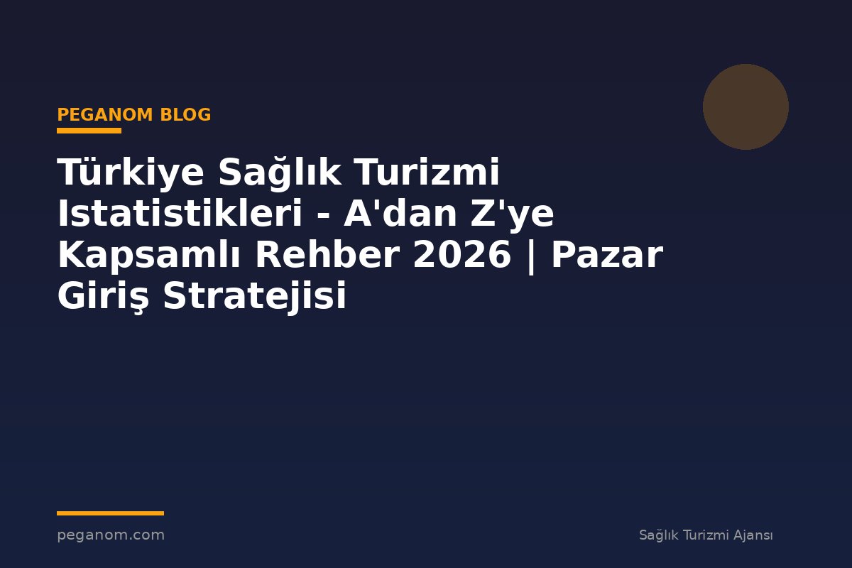 Türkiye Sağlık Turizmi Istatistikleri - A'dan Z'ye Kapsamlı Rehber 2026 | Pazar Giriş Stratejisi