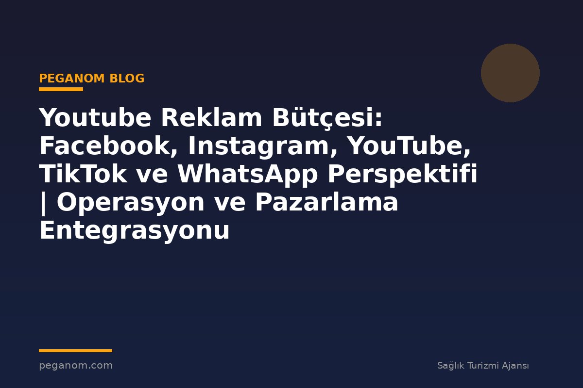 Youtube Reklam Bütçesi: Facebook, Instagram, YouTube, TikTok ve WhatsApp Perspektifi | Operasyon ve Pazarlama Entegrasyonu