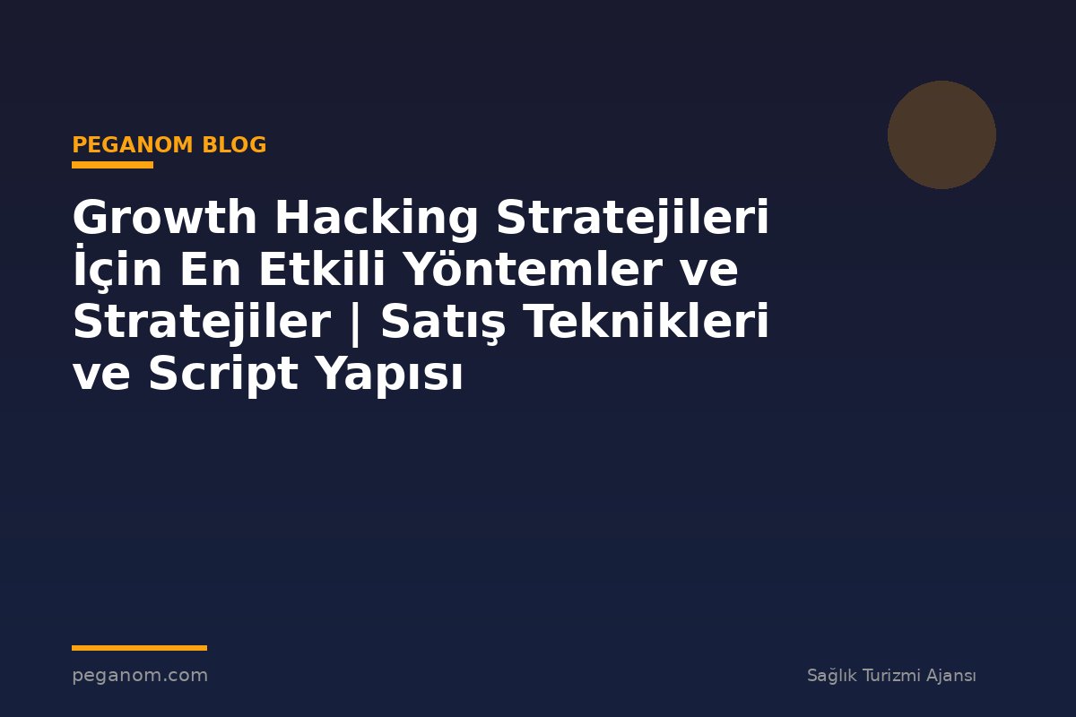Growth Hacking Stratejileri İçin En Etkili Yöntemler ve Stratejiler | Satış Teknikleri ve Script Yapısı