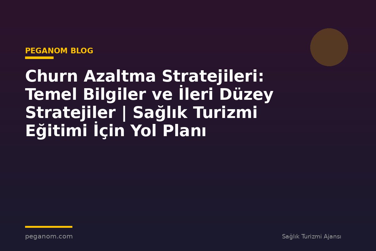 Churn Azaltma Stratejileri: Temel Bilgiler ve İleri Düzey Stratejiler | Sağlık Turizmi Eğitimi İçin Yol Planı