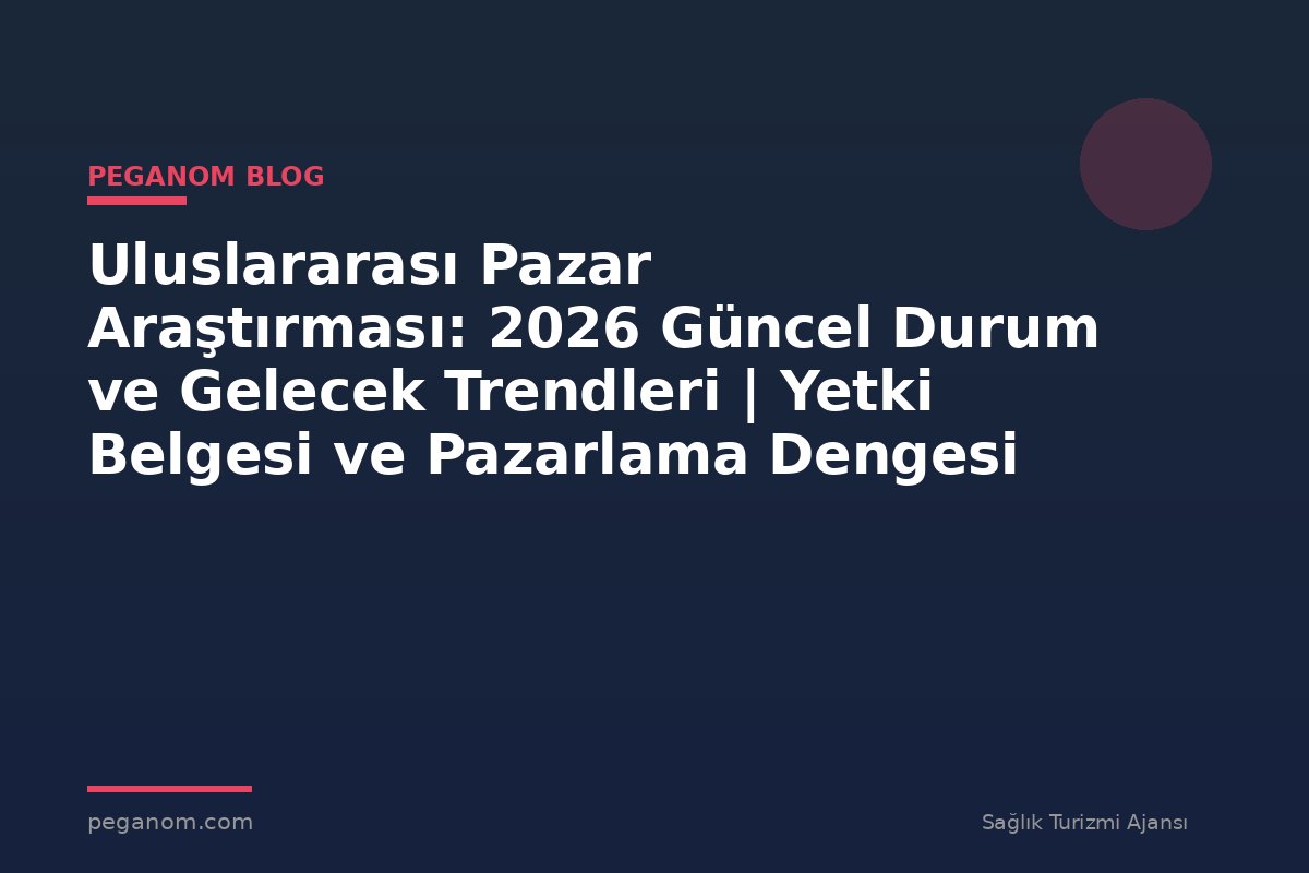 Uluslararası Pazar Araştırması: 2026 Güncel Durum ve Gelecek Trendleri | Yetki Belgesi ve Pazarlama Dengesi