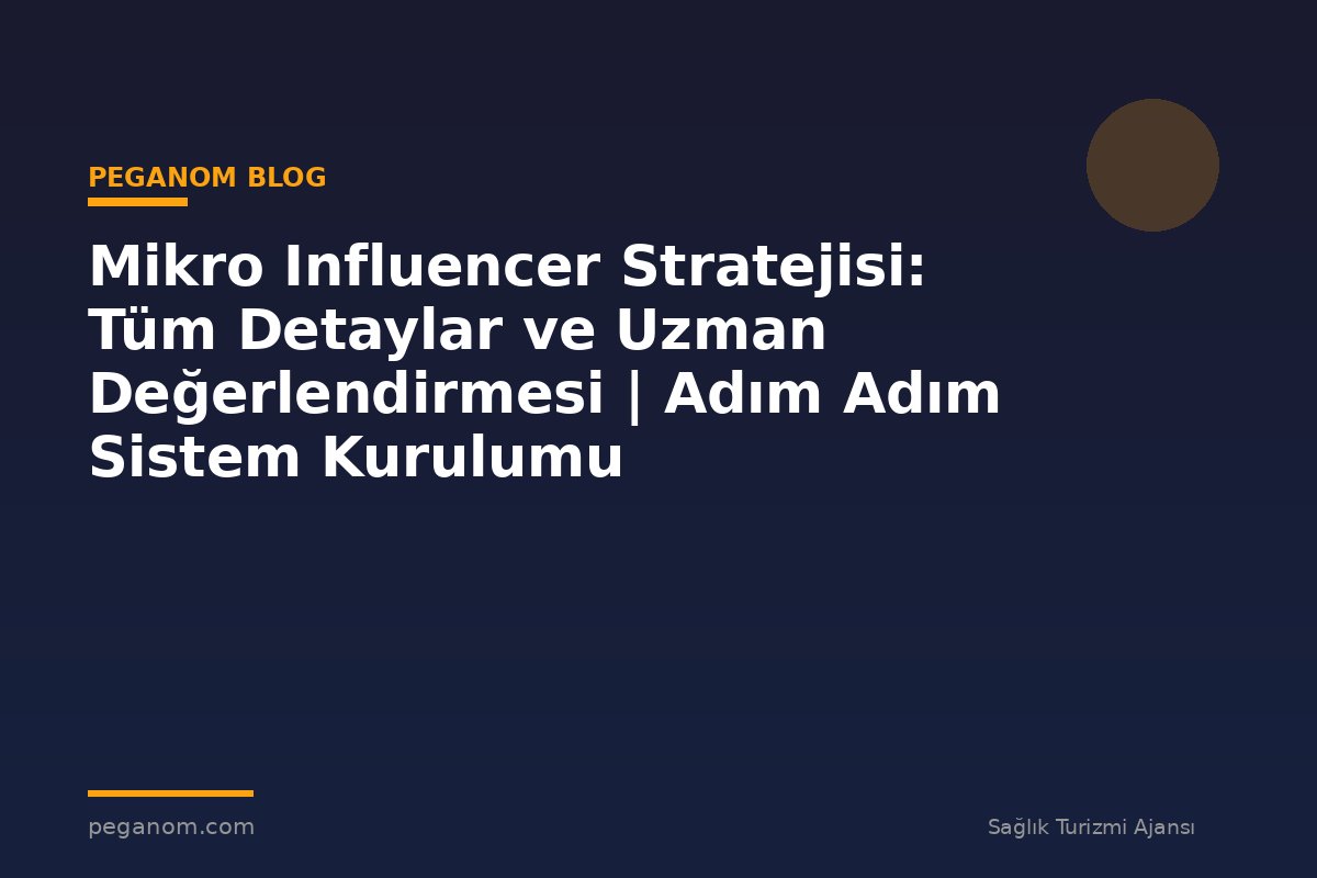 Mikro Influencer Stratejisi: Tüm Detaylar ve Uzman Değerlendirmesi | Adım Adım Sistem Kurulumu