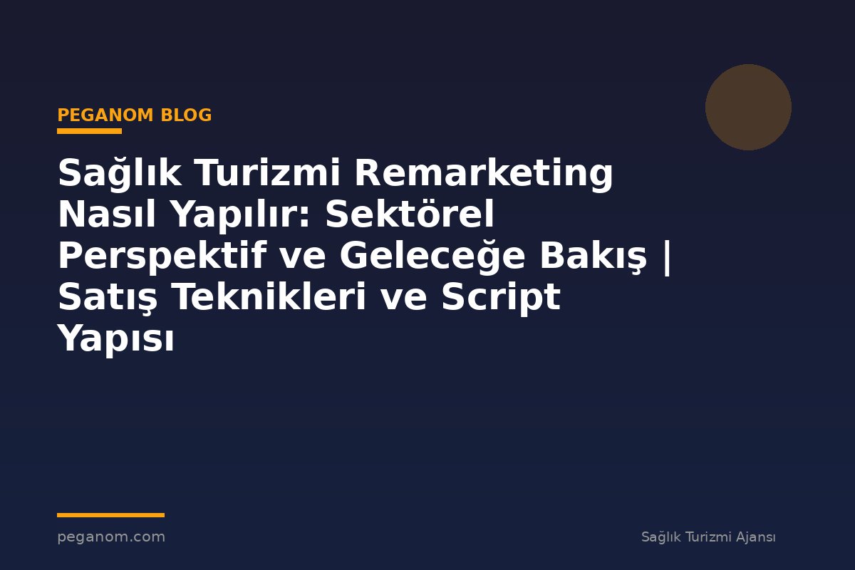 Sağlık Turizmi Remarketing Nasıl Yapılır: Sektörel Perspektif ve Geleceğe Bakış | Satış Teknikleri ve Script Yapısı
