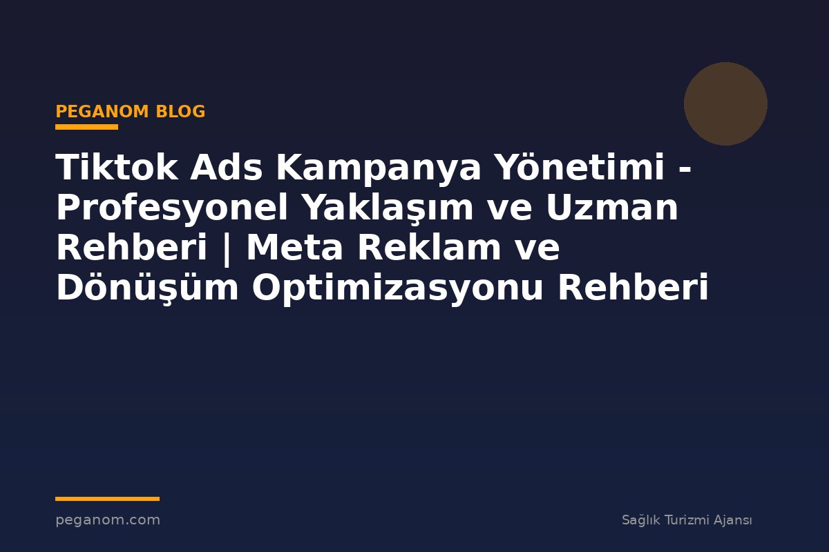 Tiktok Ads Kampanya Yönetimi - Profesyonel Yaklaşım ve Uzman Rehberi | Meta Reklam ve Dönüşüm Optimizasyonu Rehberi