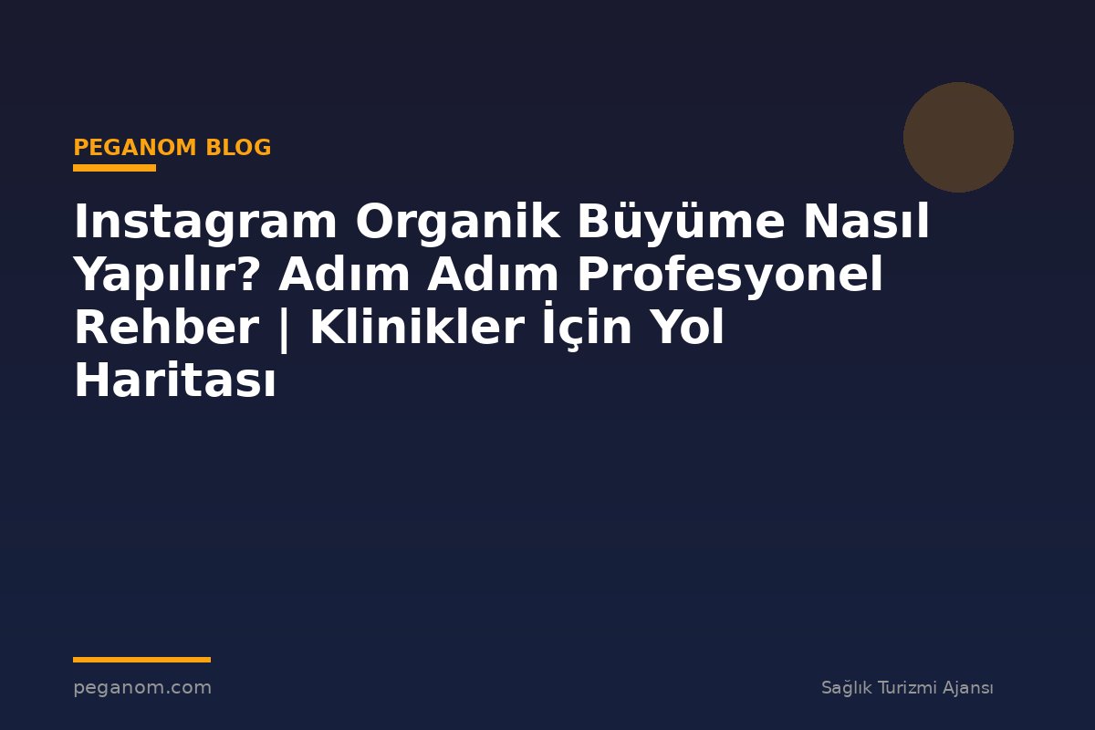 Instagram Organik Büyüme Nasıl Yapılır? Adım Adım Profesyonel Rehber | Klinikler İçin Yol Haritası