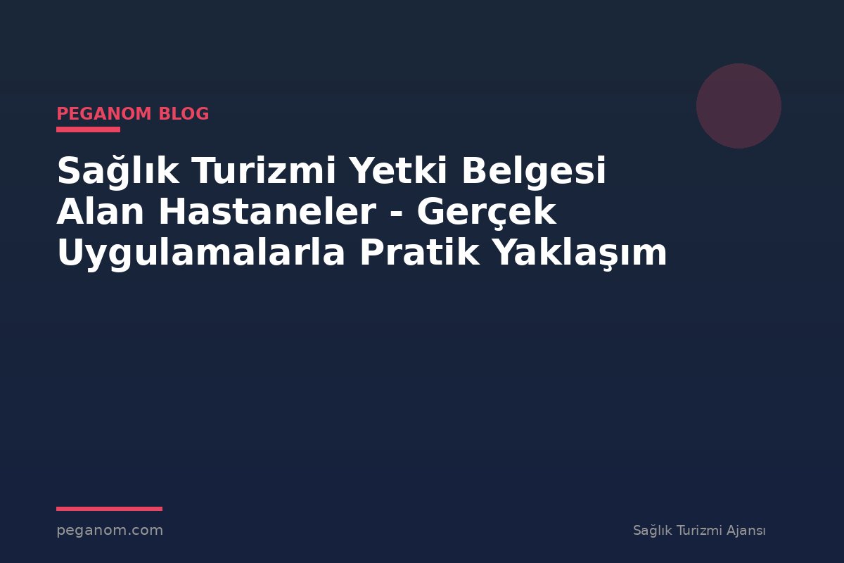Sağlık Turizmi Yetki Belgesi Alan Hastaneler - Gerçek Uygulamalarla Pratik Yaklaşım