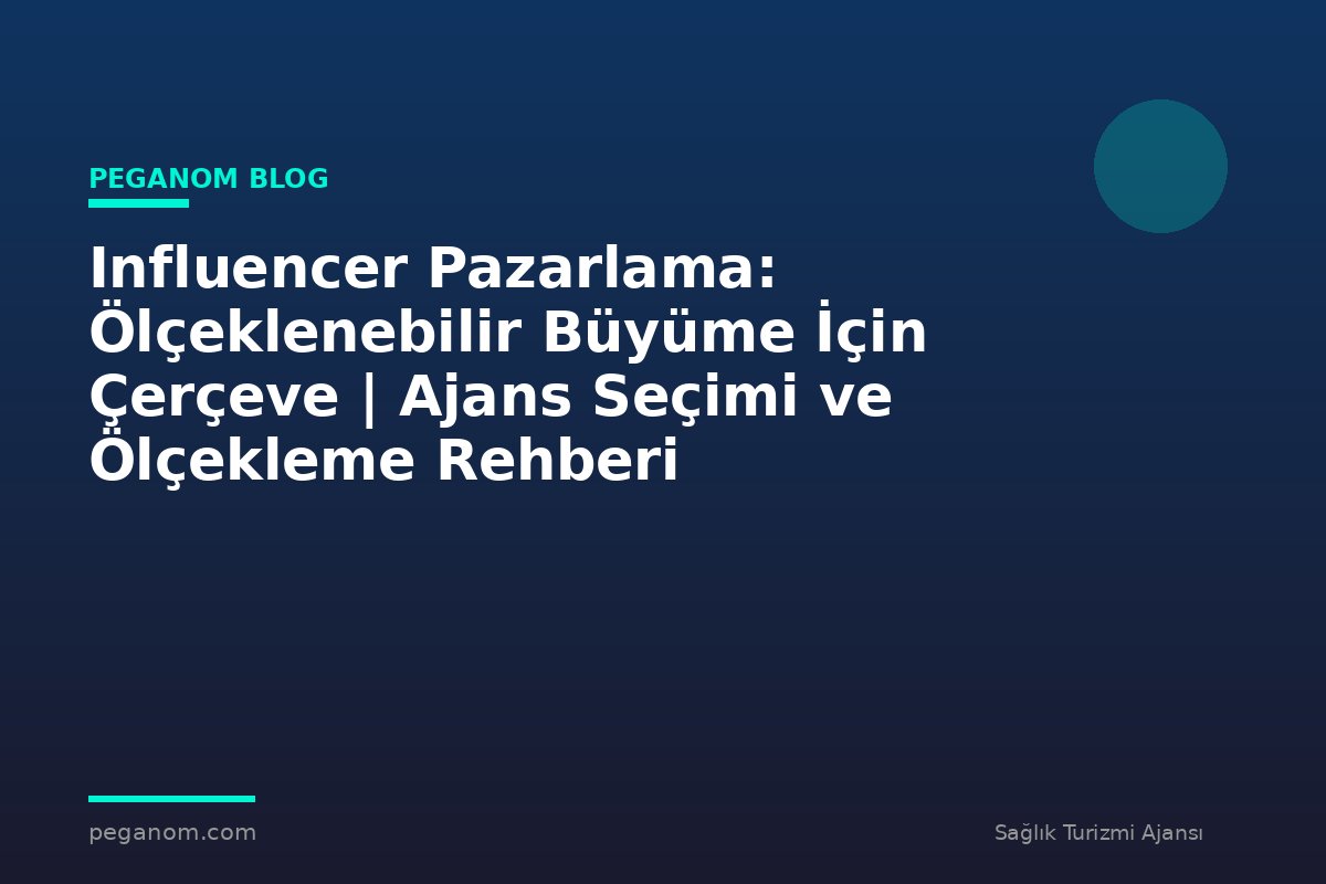 Influencer Pazarlama: Ölçeklenebilir Büyüme İçin Çerçeve | Ajans Seçimi ve Ölçekleme Rehberi
