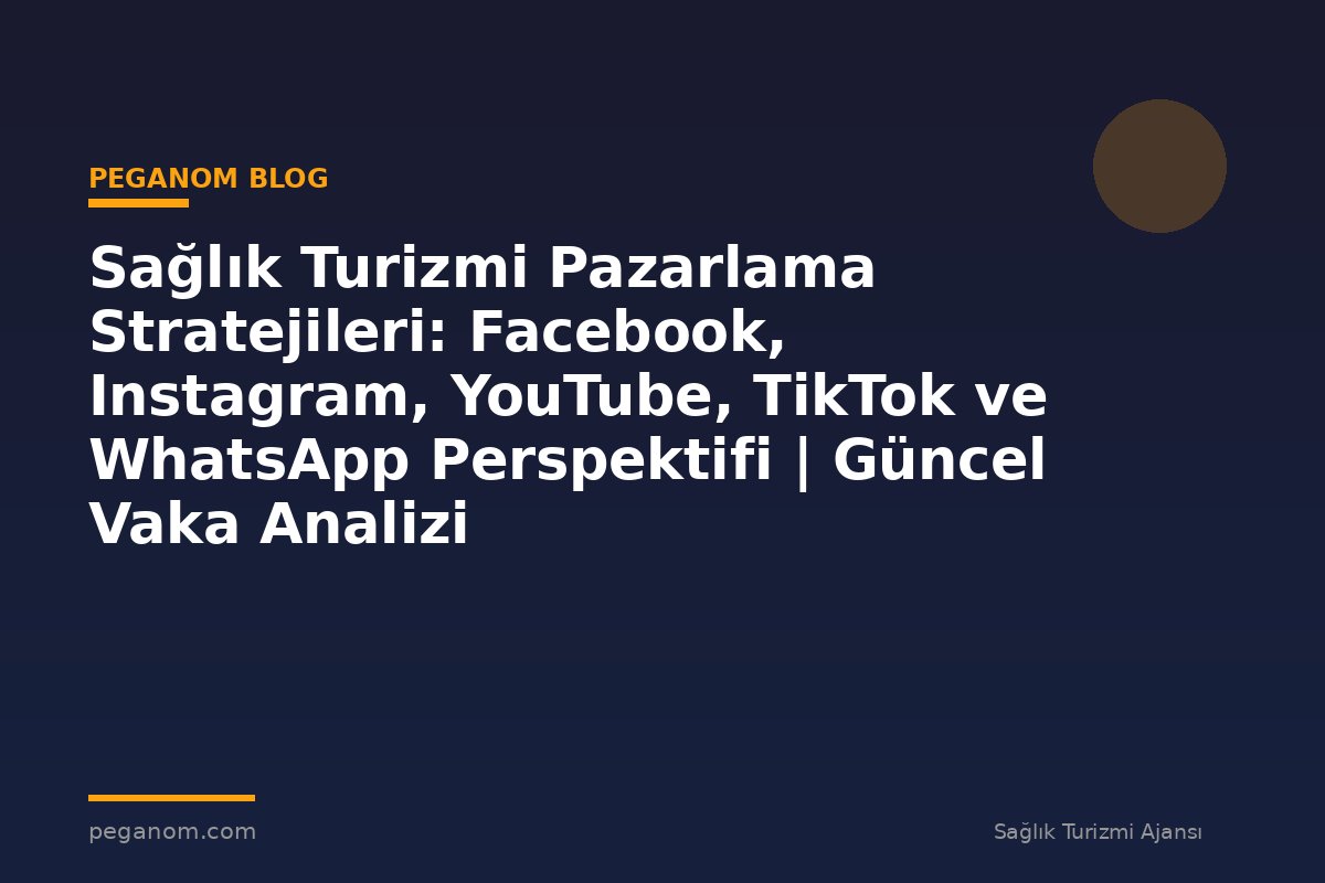 Sağlık Turizmi Pazarlama Stratejileri: Facebook, Instagram, YouTube, TikTok ve WhatsApp Perspektifi | Güncel Vaka Analizi
