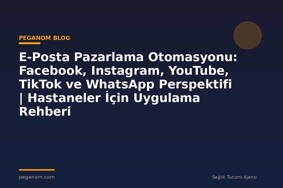 E-Posta Pazarlama Otomasyonu: Facebook, Instagram, YouTube, TikTok ve WhatsApp Perspektifi | Hastaneler İçin Uygulama Rehberi