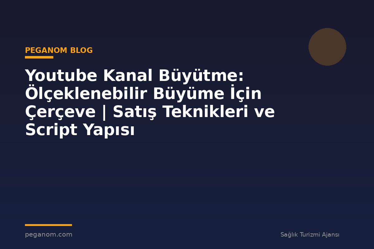 Youtube Kanal Büyütme: Ölçeklenebilir Büyüme İçin Çerçeve | Satış Teknikleri ve Script Yapısı
