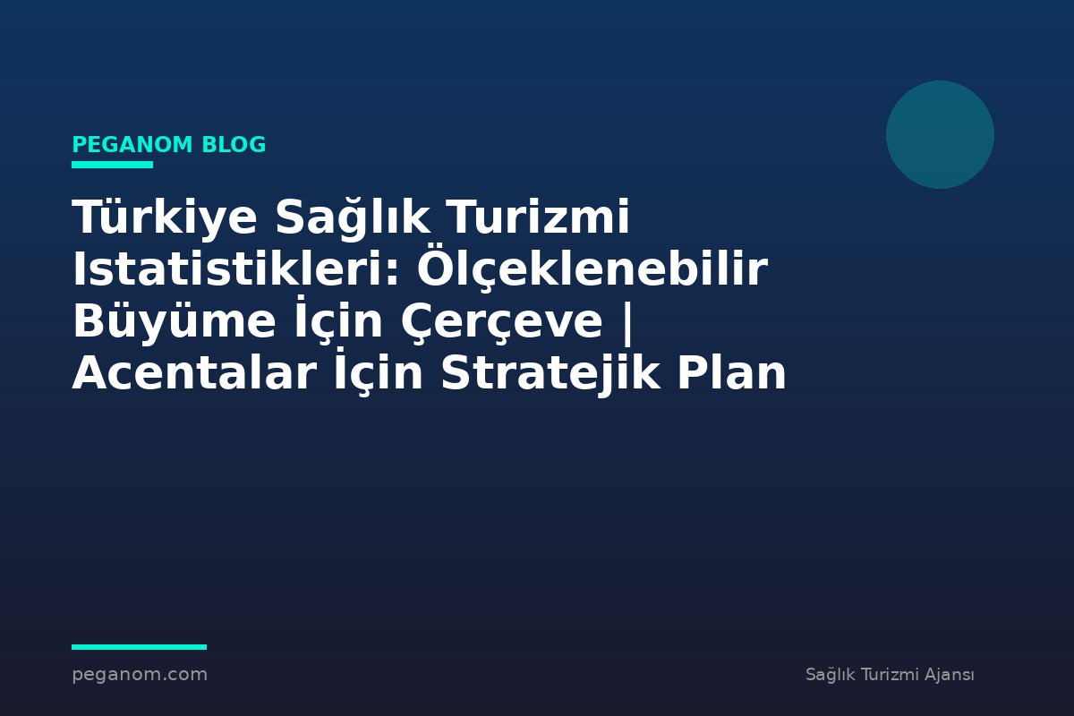 Türkiye Sağlık Turizmi Istatistikleri: Ölçeklenebilir Büyüme İçin Çerçeve | Acentalar İçin Stratejik Plan