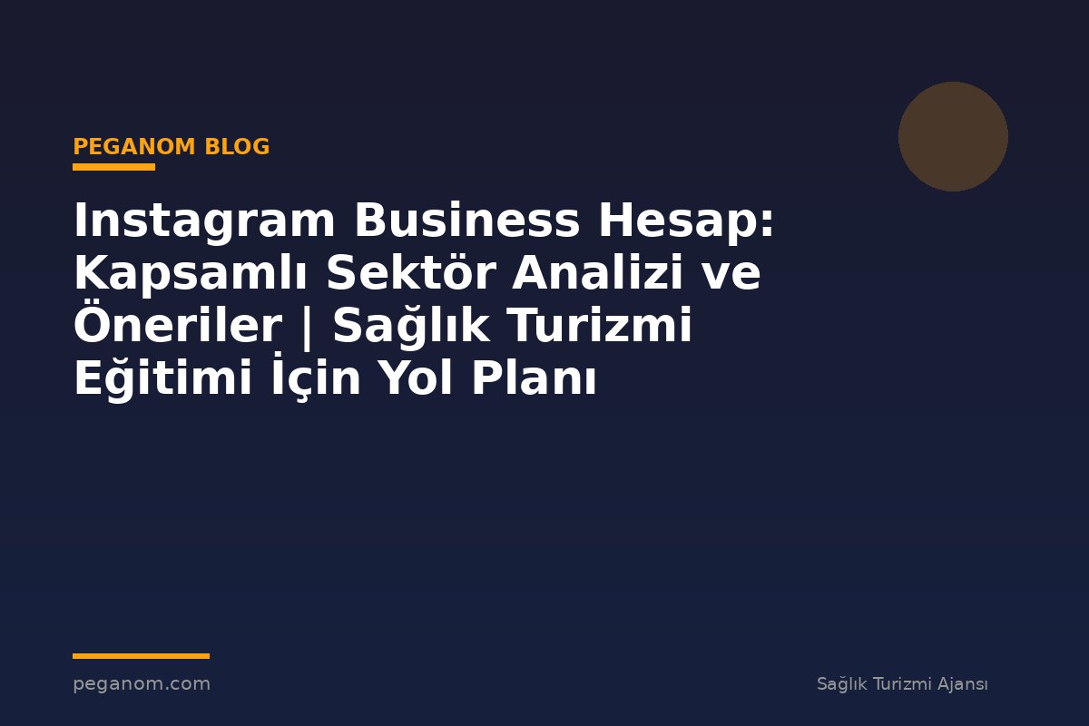Instagram Business Hesap: Kapsamlı Sektör Analizi ve Öneriler | Sağlık Turizmi Eğitimi İçin Yol Planı