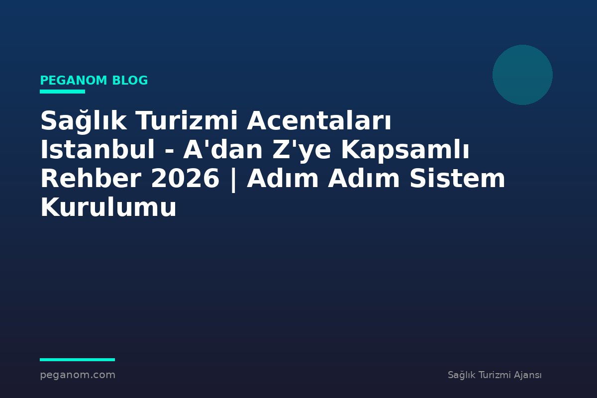 Sağlık Turizmi Acentaları Istanbul - A'dan Z'ye Kapsamlı Rehber 2026 | Adım Adım Sistem Kurulumu