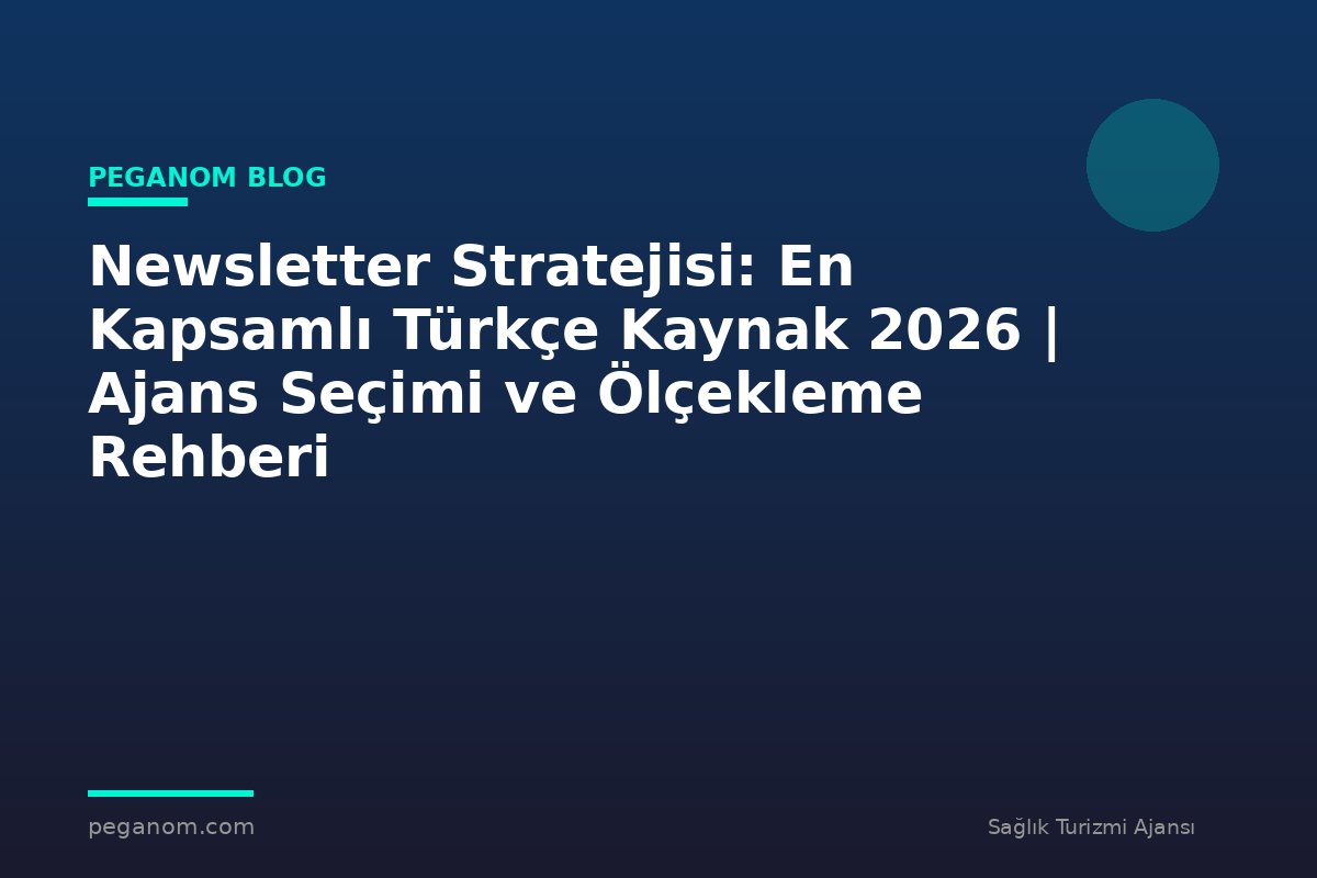 Newsletter Stratejisi: En Kapsamlı Türkçe Kaynak 2026 | Ajans Seçimi ve Ölçekleme Rehberi