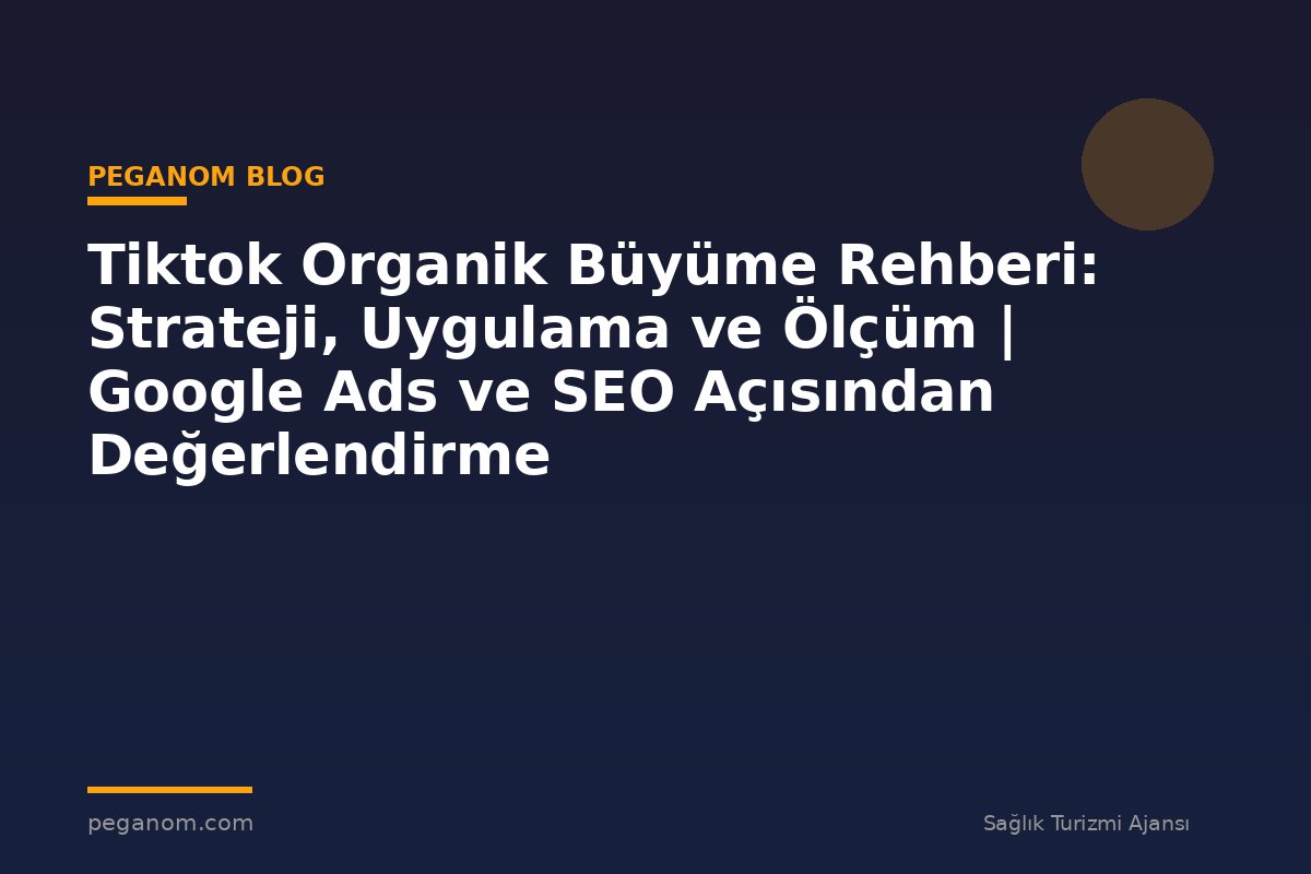 Tiktok Organik Büyüme Rehberi: Strateji, Uygulama ve Ölçüm | Google Ads ve SEO Açısından Değerlendirme