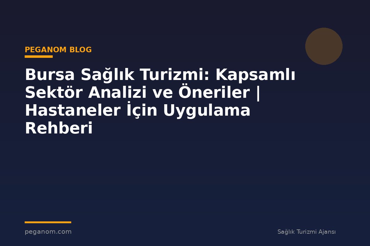 Bursa Sağlık Turizmi: Kapsamlı Sektör Analizi ve Öneriler | Hastaneler İçin Uygulama Rehberi