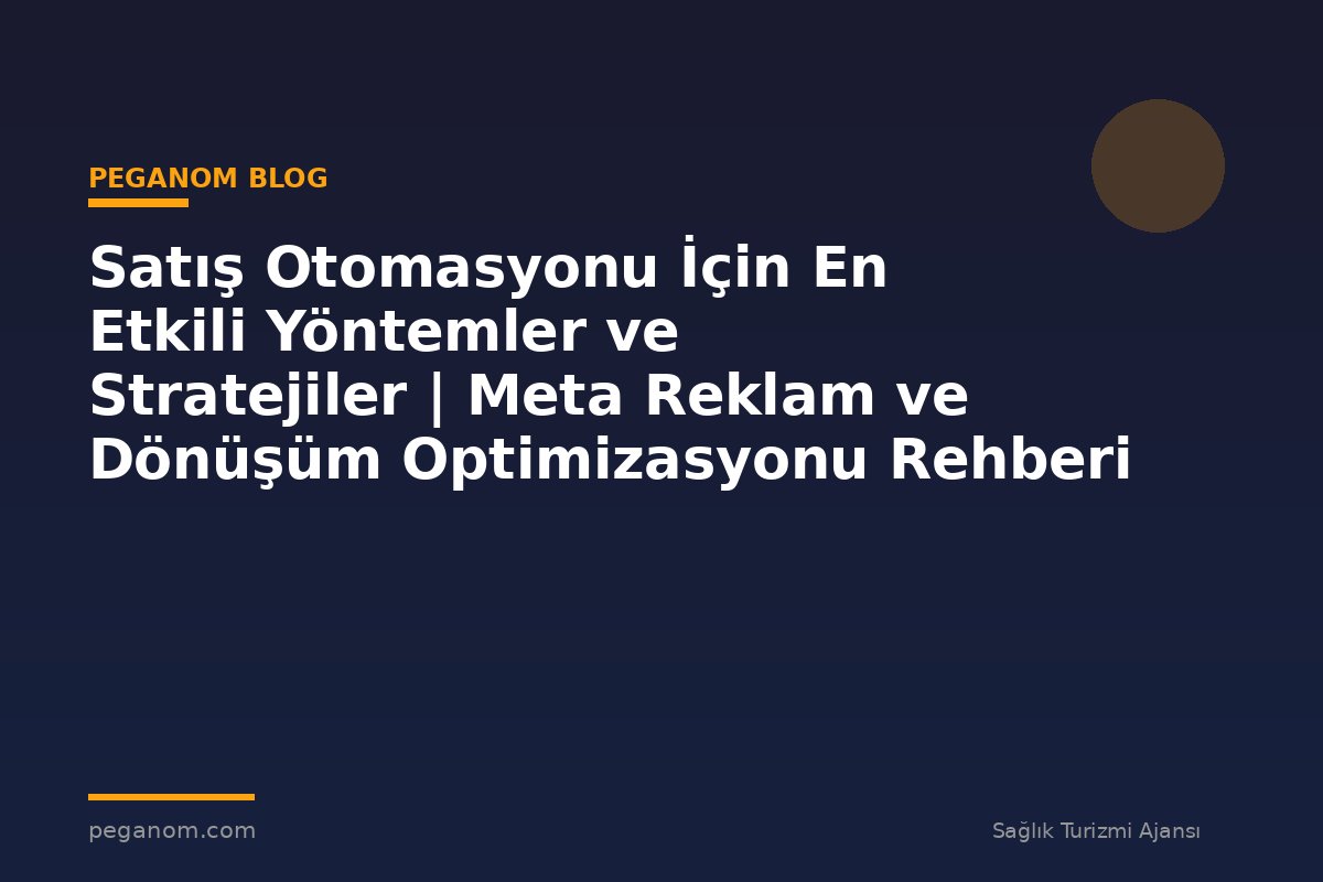 Satış Otomasyonu İçin En Etkili Yöntemler ve Stratejiler | Meta Reklam ve Dönüşüm Optimizasyonu Rehberi