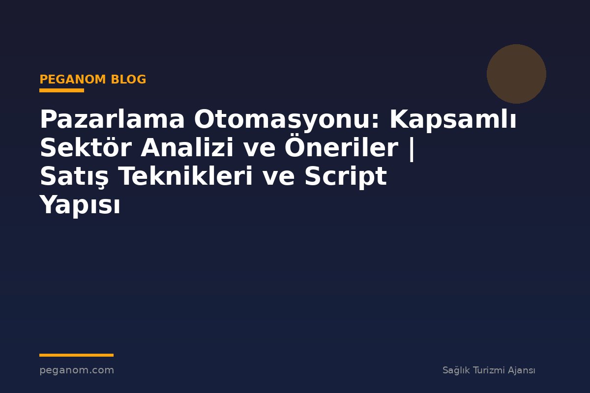 Pazarlama Otomasyonu: Kapsamlı Sektör Analizi ve Öneriler | Satış Teknikleri ve Script Yapısı