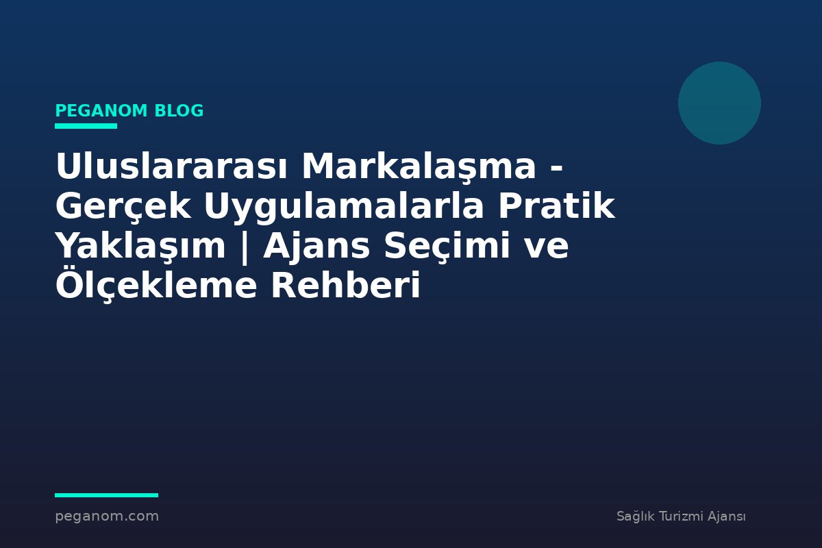 Uluslararası Markalaşma - Gerçek Uygulamalarla Pratik Yaklaşım | Ajans Seçimi ve Ölçekleme Rehberi