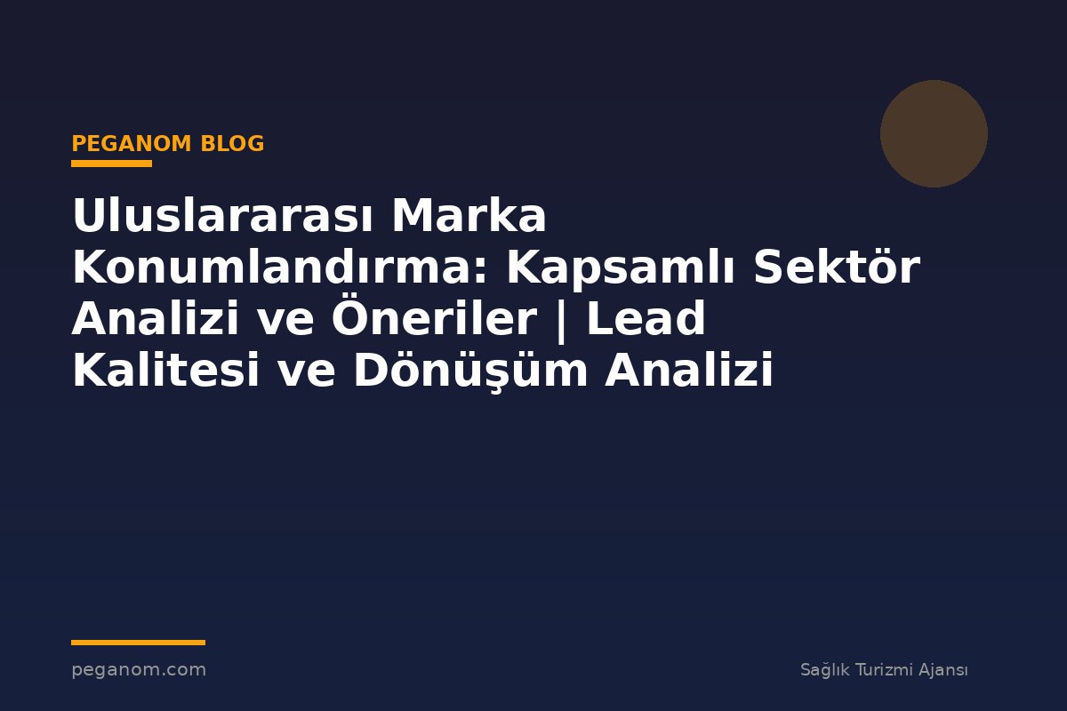 Uluslararası Marka Konumlandırma: Kapsamlı Sektör Analizi ve Öneriler | Lead Kalitesi ve Dönüşüm Analizi